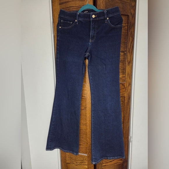 Express MID RISE RINSE 70S FLARE JEANS - Picture 6 of 9